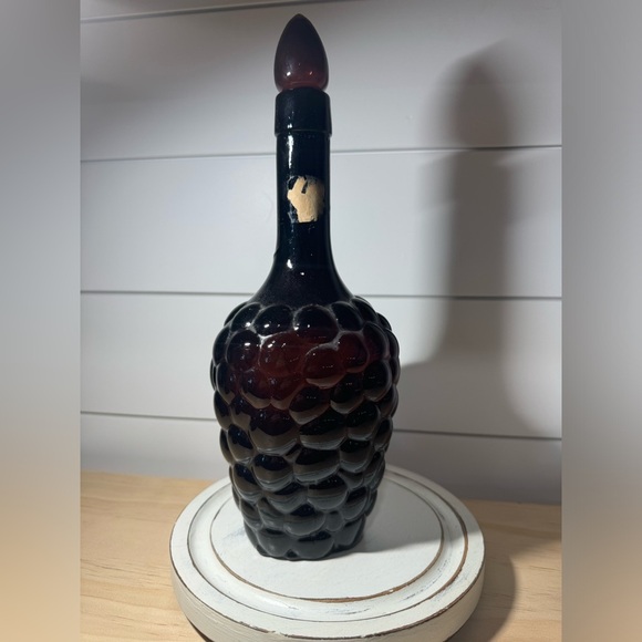 Vintage (Empoli?) Amethyst Grape Glass Decanter - Picture 3 of 6